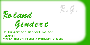 roland gindert business card